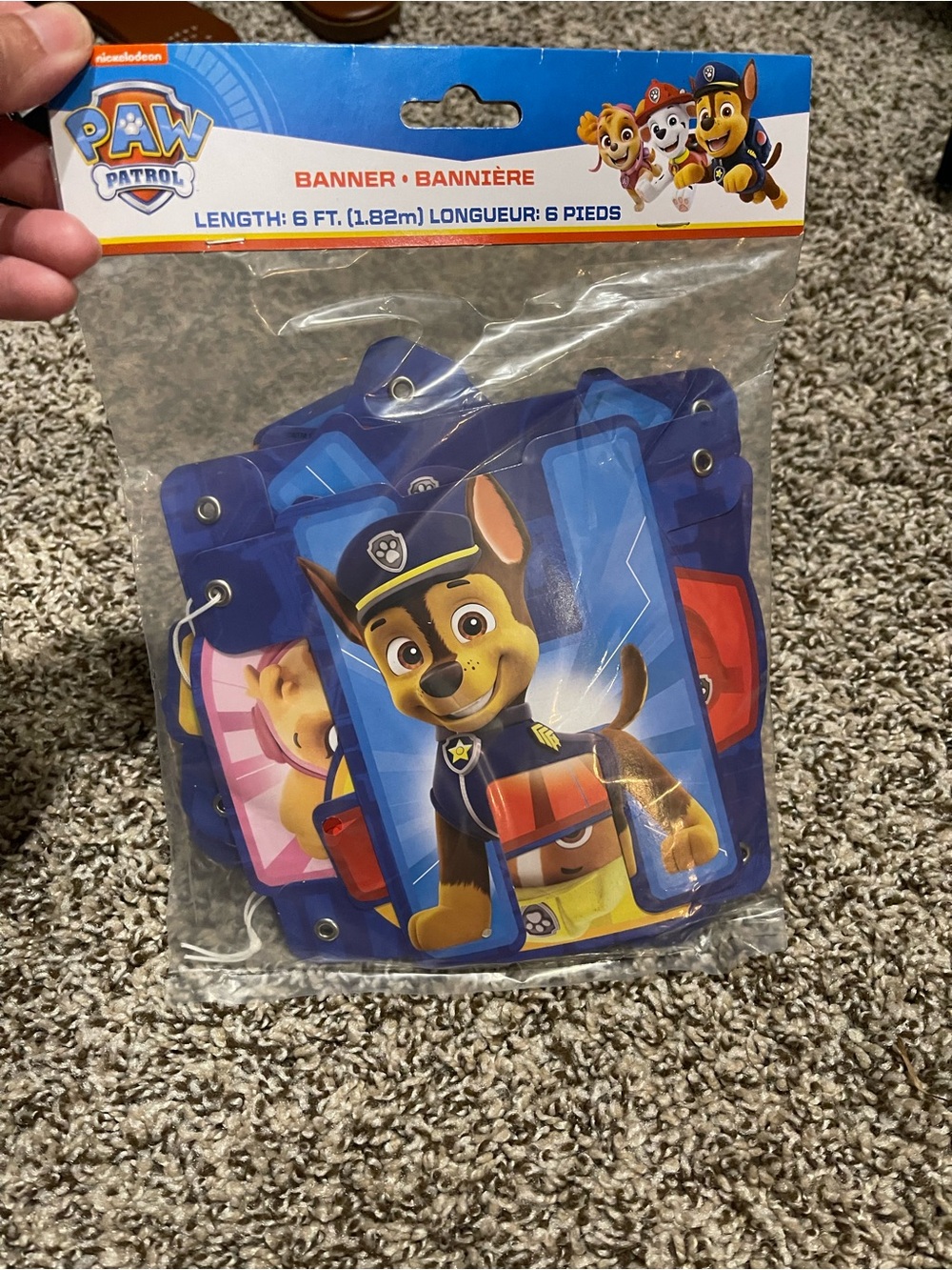 Paw Patrol Blue & Red Character Banner